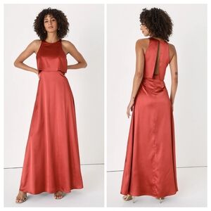 Lulu's Rust Maxi Dress